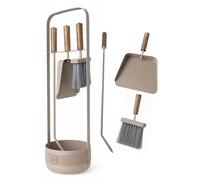 LIVLIG - Posate per camino, moderne, di alta qualità, con gancio, spazzola per camino e pala, accessori per camino e forno, colore: Beige