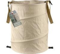 LIVLIG Sacco da giardino Pop Up 90L, sacco per foglie con coperchio, robusto sacco per rifiuti da giardino, contenitore pieghevole per foglie, beige