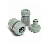 LIVLIG - Set di connettori in plastica per tubo da giardino, 1/2", tubo da giardino gommato, colore: verde