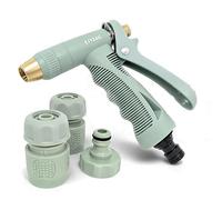 LIVLIG - Spruzzatore da giardino premium in set completo, robusta siringa per la pulizia e l'irrigazione, doccetta da giardino e connettore per tubo da 1/2", funzionamento con una sola mano e blocco