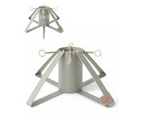 LIVLIG - Supporto per albero di Natale, per interni ed esterni, 2 in 1, in metallo, con ancoraggio, colore: Verde