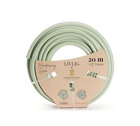 LIVLIG Tubo da giardino 20 m, tubo da giardino 1/2 pollice Made in Germany, tubo flessibile per acqua 20 m in PVC riciclato, dimensionalmente stabile, colore: verde