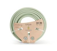 LIVLIG Tubo da giardino 30 m, tubo da giardino da 1/2 pollice 30 metri, prodotto in Europa, tubo flessibile in PVC riciclato, dimensionalmente stabile, Verde 30 m