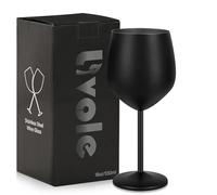 Livole Bicchieri da vino rosso, bicchieri da vino rosso in acciaio inox, 550 ml, bicchieri da vino rosso, grandi e ventosi, 18 oz, bicchieri infrangibili, bicchieri da cocktail per ristoranti, feste,