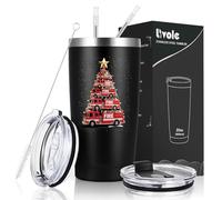 Livole Regali di Natale per vigili del fuoco, vigile del fuoco, idea regalo per uomo, regalo di Natale, pompiere, tazza da vino in acciaio inox, 600 ml, tazza da caffè da 20 oz