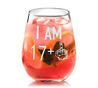 Livole Regali per il 18° compleanno per ragazze, ragazzi, figlie, amici, regali unici per il 18° compleanno bicchieri da vino senza stelo da 17 ml, bicchieri da vino per vino rosso, cocktail