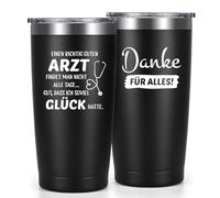 Livole Regalo medico, regalo di ringraziamento per paramedici, medico, medico, dottore, dottore, un buon medico non si trova tutti i giorni, tazza da caffè in acciaio inox da 600 ml