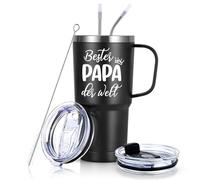 Livole Regalo per la festa del papà per papà, uomini, lui, papà, regalo di figlia, figlio, miglior papà del mondo, bicchiere da birra per papà, regalo di Natale, bicchiere da vino in acciaio inox da