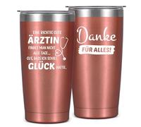 Livole Regalo per medico, medico, infermiera, paramedico - Una buona dottoressa non si trova tutti i giorni - Idea regalo medica donna Natale 600 ml tazza termica caffè to go