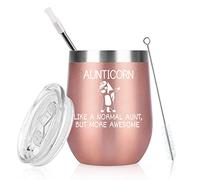 Livole Tazza da Vino in Acciaio Inox 350 ml - Idea Regalo per Zia, Donna - Perfetta per Natale, Compleanno