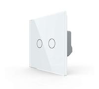 Livolo EU standard Interruttore tattile va e arriva 2 pulsanti touch screen vetro di lusso pannello di vetro, Bianco, VL-C702S-11-A