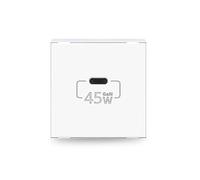 Livolo Modulo mezzo e interi inserti per serbatoi da tavolo, prese da incasso, USB, TV, satellite, presa di rete, ecc. (inserto USB-C caricatore rapido 45 W VL-FCUC-2WP bianco)