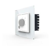LIVOLO Termostato meccanico ambiente regolatore di temperatura per girare riscaldamento e raffreddamento per incasso con telaio in vetro bianco