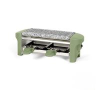 LIVOO - Apparecchio per 2 Persone DOC156N - Grill Pietra in Granito Rimovibile | Rivestimento antiaderente | 350 Watt | Bianco