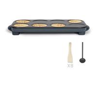 Maxi Crepe Party - LIVOO - DOC186G - 1500 W - 8 mini crepes 12 cm - Rivestimento antiaderente - Nero