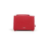 LIVOO Tostapane rosso DOD162RC - Potenza 850 W, Termostato regolabile, Eiezione automatica, con cassetto raccogli briciole