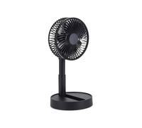 Livoo - Ventilatore da scrivania pieghevole e ricaricabile DOM510N - Ø 15 cm, 4 velocità, timer da 1 a 8 ore, nomade, 11 h di autonomia, tempo di ricarica 3,5 h