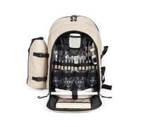 Livoo - Zaino Picnic 4 Persone SE970C - 11L, 600D, 30 Accessori, Crema