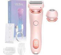 Livora Electric Razor for Women - Wet & Dry Shaving for Sensitive Skin,Bikini/Legs/Underarms, LED Power Display & USB Quick Charge, 3D Blades, Portable Cordless Design for Travel (Pink)