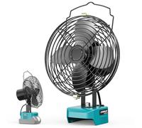 LIVOWALNY Ventola a batteria da 6 pollici per batteria Makita da 18 V, ventilatore compatto con connettore USB/tipo C e protezione da sottotensione, per officina, esterni, casa e cantieri (senza