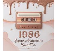 Livre d’Or Anniversaire 1986 - 40 Ans | Édition Rétro Rose Gold | Cassette Vintage
