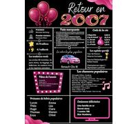 Livre d’Or Anniversaire 2007 - Retour en 2007 - Cadeau Souvenir à Remplir - 120 Pages