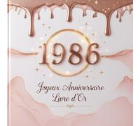 Livre d’Or Anniversaire 40 Ans - Édition 1986 | Joyeux Anniversaire Rose Gold