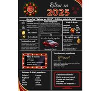 Livre d’or “Retour en 2025” - Édition Spéciale Noël | Souvenirs, Messages et Anecdotes à Remplir | Cadeau de Fête de Fin d’Année | Thème Noir et Doré Élégant