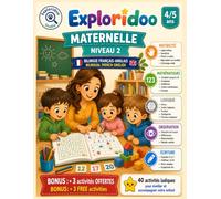 Livre d'Activités Maternelle 4-5 Ans Bilingue Français Anglais: 40 activités éducatives progressives pour apprendre en s'amusant | Motricité • ... Little Explorers Academy - Exploridoo Studio