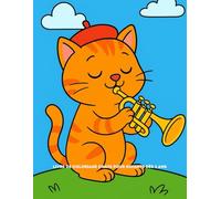 Livre de coloriage chats pour enfants dès 2 ans : Grandes images simples et mignonnes à colorier: Coloriage facile avec des chats adorables - Idéal pour les tout-petits de 2 à 4 ans