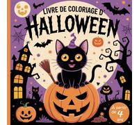 Livre de coloriage d'Halloween pour les jeunes enfants à partir de 4 ans avic 50 motifs d'Halloween créatifs à colorier | Stimule la créativité et les compétences cognitives