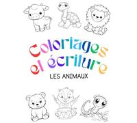 Livre de Coloriage et Animaux Mignons - 27 Dessins Faciles pour Enfants 4-8 Ans: Activité créative pour développer la motricité et la concentration