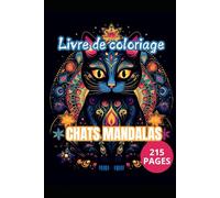 Livre de coloriage mandalas chats