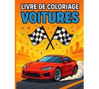 Livre de coloriage - VOITURES: Courses, Drift, 4x4, Classiques • Grandes lignes faciles à colorier