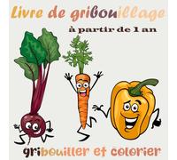 Livre de gribouillage à partir de 1 an: livre de coloriage avec 50 motifs simples à gribouiller et à colorier pour les enfants dès 1 an