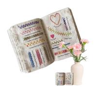 Livre De Miniature Créatif - Cahier D’Exercices De Points De Broderie Sur Tissu, Kit Compact De Pour Débutantes | Accessoires Artisanaux Pour Femmes Maman Étudiantes Et Passionnées De