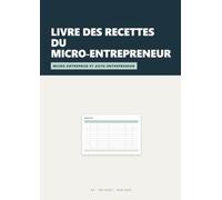Livre des recettes du micro-entrepreneur: Prestations de services | Registre chronologique des encaissements | A4 non daté, 100 pages, 20 lignes par page