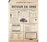 LIVRE D'OR ANNIVERSAIRE 1996 | Journal affiche Retour en 1996 | FORMAT A4 21 X 29,7 CM | 120 PAGES BLANCHES VIERGES