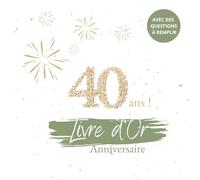 Livre d'or anniversaire 40 ans avec questions à remplir