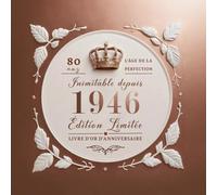 Livre d'Or Anniversaire 80 Ans - Style Chic Rose Gold - Édition Limitée Vintage Élégante