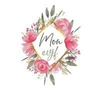 Livre d'Or EVJF: Roses d'Aquarelle | Couverture rigide | 100 pages à remplir | Format A4 | Enterrement de vie de jeune fille | Pivoines et laurier | Romantique | Rose, vert et or