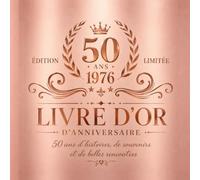 Livre d'Or Rose Gold Anniversaire 50 ans