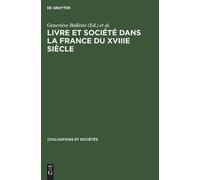 Livre et société dans la France du XVIIIe siècle (Copertina rigida)