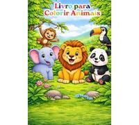 Livro animais para colorir com 76 desenhos 3D infantil