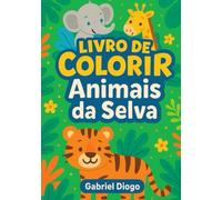 Livro de colorir animais da selva