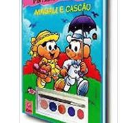 livro de colorir aquarela magali e casco