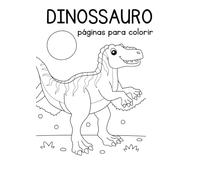 Livro de colorir dinossauro para crianças