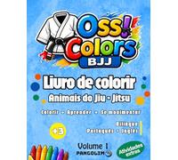 Livro de Colorir Infantil Bilíngue: Animais do Jiu-Jitsu, BJJ - Aquecimento + Atividades: Colorir, aprender e se movimentar com exercícios de Jiu-Jitsu inspirados em animais