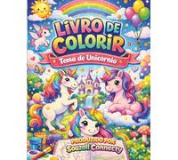 LIVRO DE COLORIR TEMA DE UNICÓRNIO