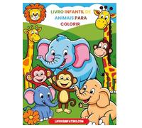 Livro infantil de animais para colorir 2.0